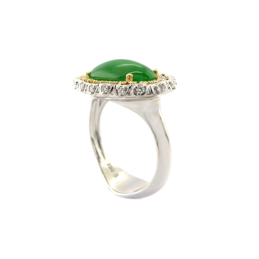 Jadeite jade ring, King Lotus